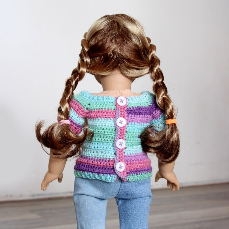 Download Now CROCHET PATTERN 18 Doll Classic Sweater image 2