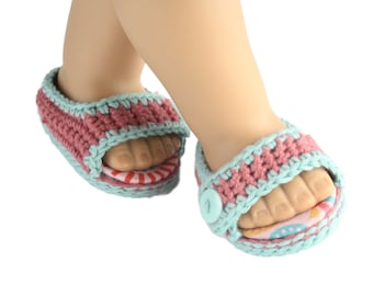 Descargar ahora - PATRÓN DE GANCHILLO Sandalias Summer Splash para muñecas de 18"