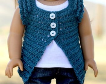 Häkelanleitung 18" Doll Blumenstrauß Cardi
