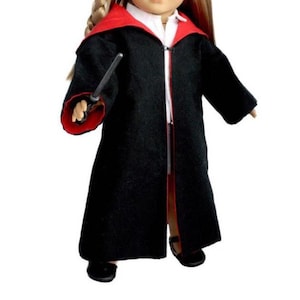 Patrón de costura para túnicas de bruja para muñecas de 18" ¡MÁS tutorial gratuito para hacer una varita!