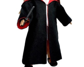 Sewing Pattern 18" Doll Witch Robes PLUS free tutorial to make a wand!