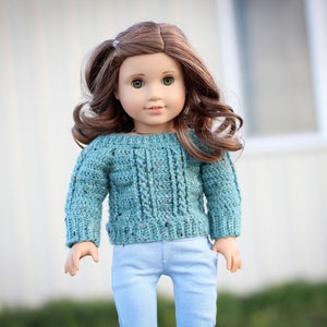 Download Now - CROCHET PATTERN 18&quot; Doll Cable Sweater