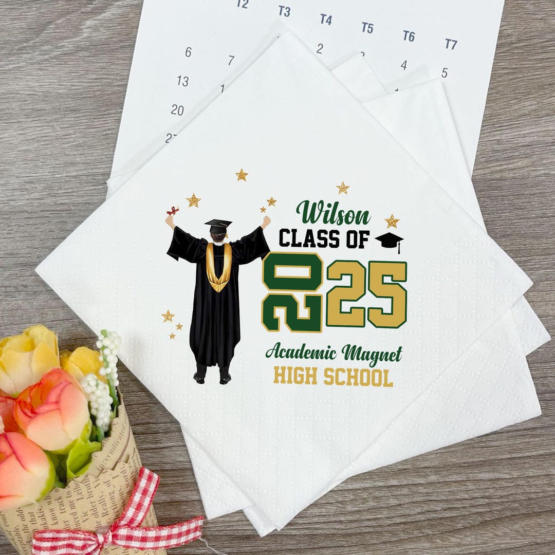 Personalized Graduation Napkins Class of 2025 - Custom Party Decor - Etsy