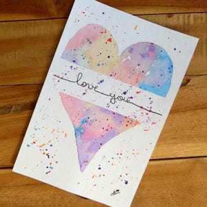 Déclarations d'Amour - Aquarelle originale 10 x 15 cm