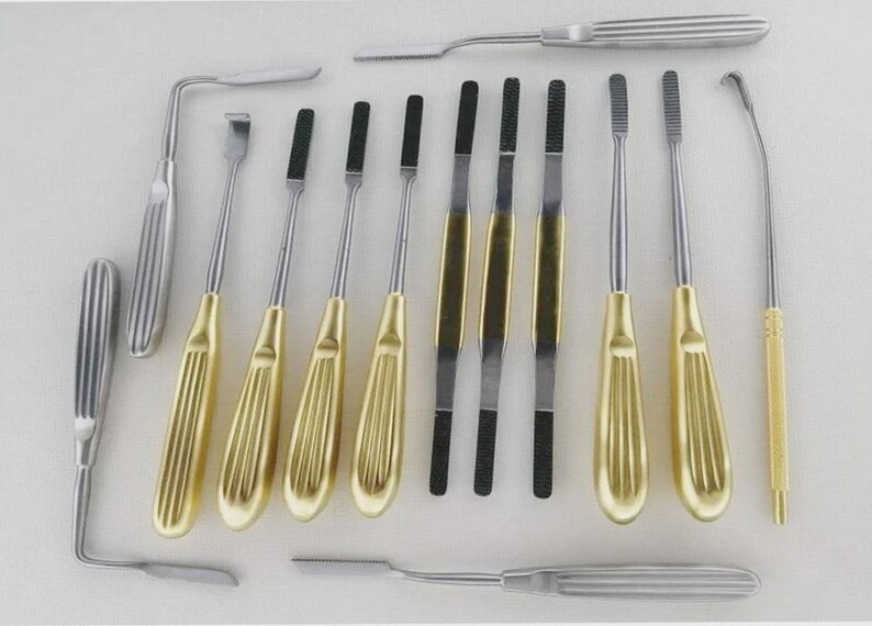 Surgical Rasp Set Face Lift Plastic Surgery Endoscopic Brow Lift Nasal Rasps Instruments ...