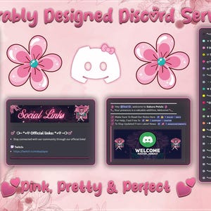 Pink Aesthetic Discord Server with Animated Banners