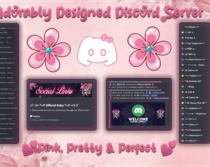 CUSTOM Aesthetic Discord Server for Gaming/twitch | Personalized ...