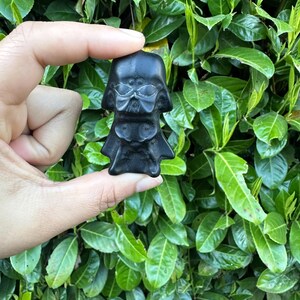 Black Obsidian Darth Vader Crystal Carving