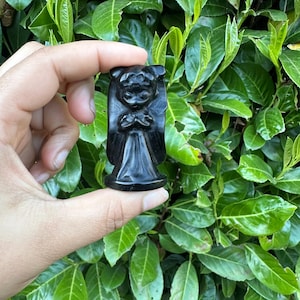 Black Obsidian Princess Serenity Crystal Carving