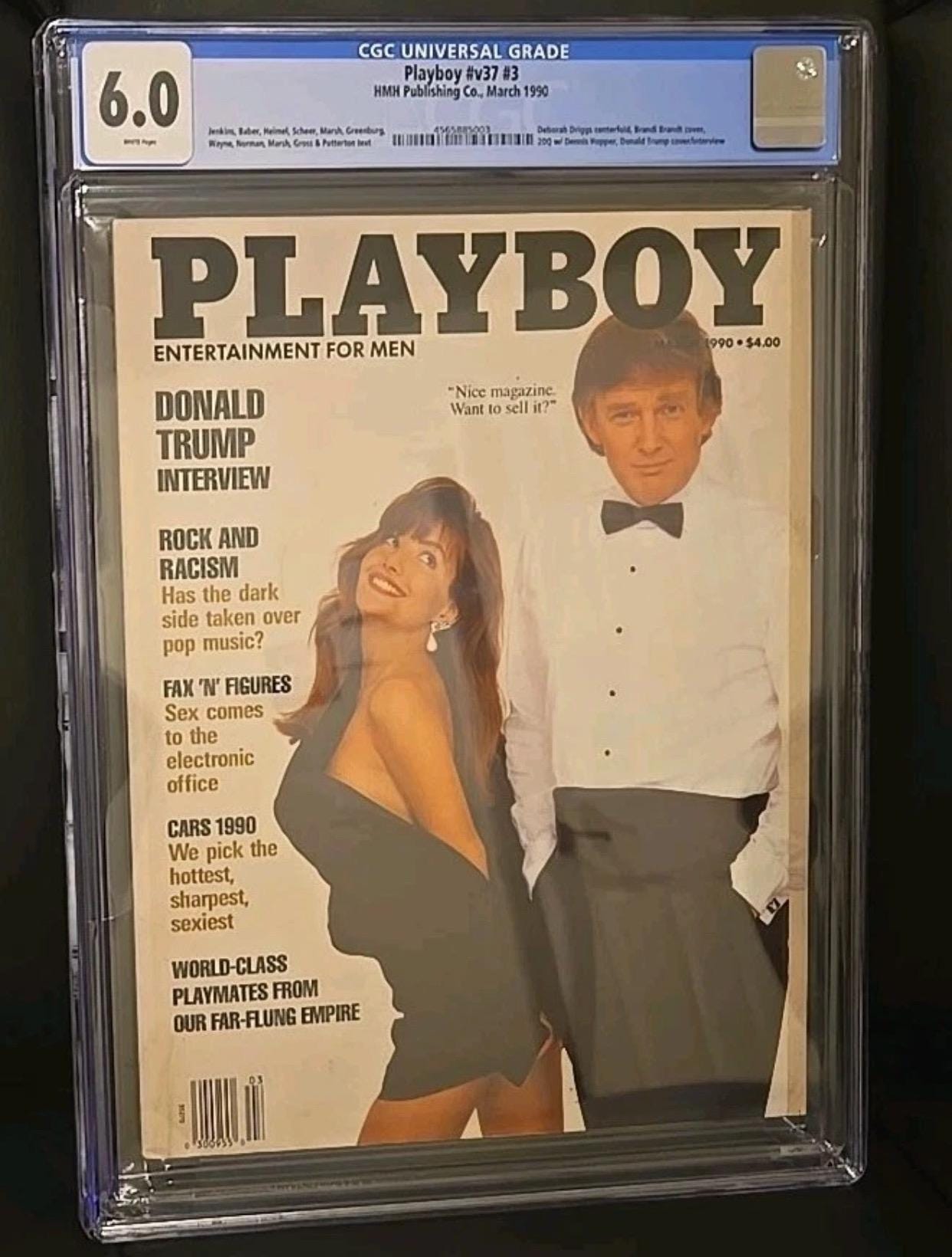 graded 6.0 March 1990 playboy Donald trump