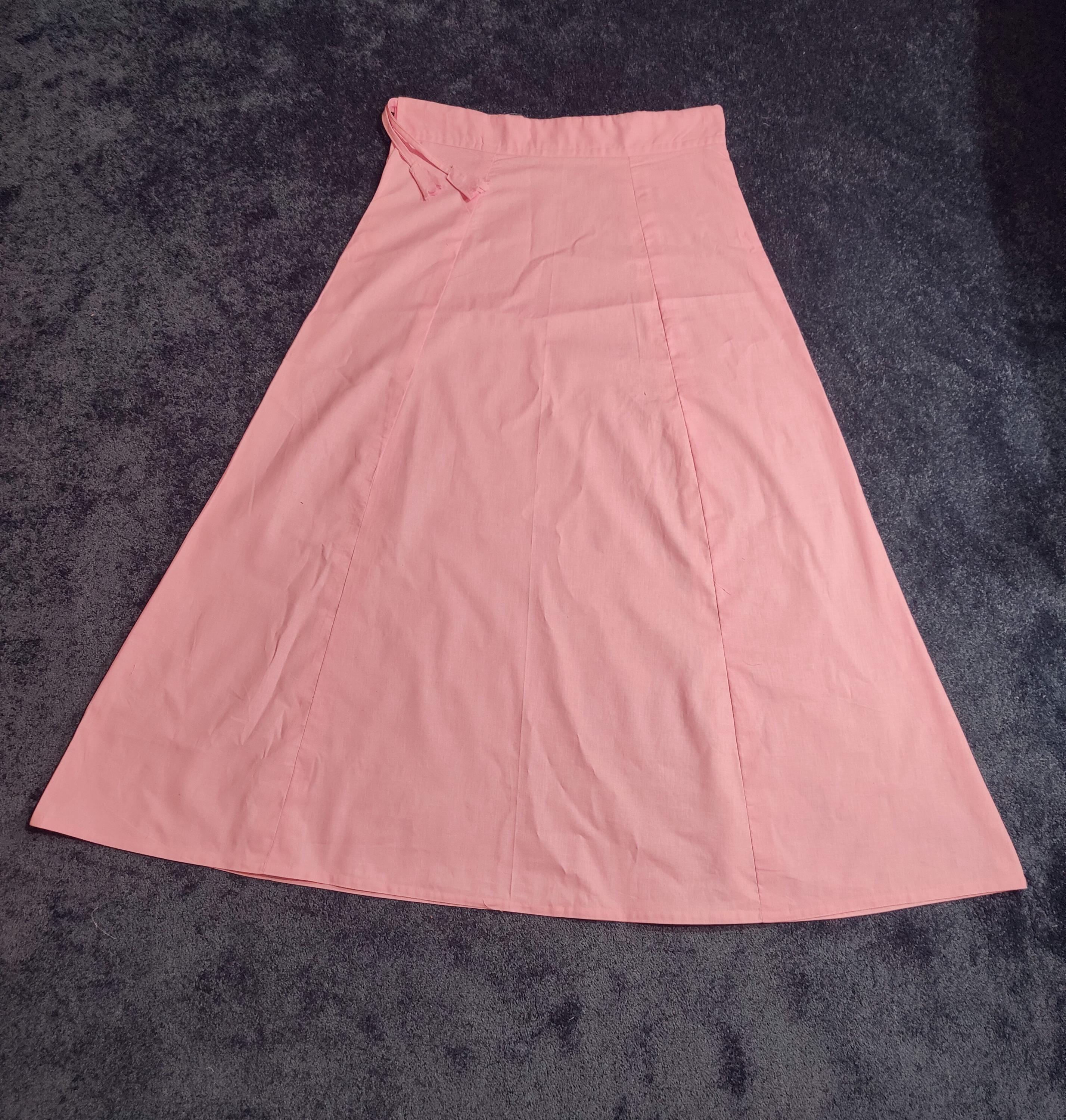 Sottogonna Indiana In Seta Satinata Bollywood Tinta Unita Sari - Foto 2