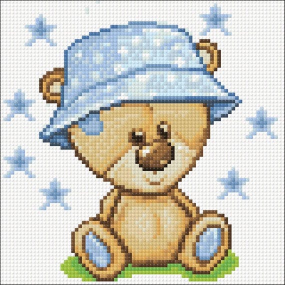 Diamond Painting Kit Teddy Bear by Crafting Spark Cute