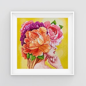 Diamond Painting Kit – Flower Affection by Crafting Spark CS2527. Stunning Floral Design for DIY Projects and Home Decor
