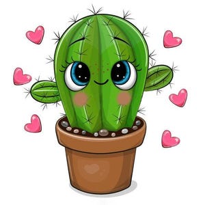 Diamond Painting Kit – Cactus by Crafting Spark CS2706. Cute Cactus with Hearts. Easy DIY Crafts Project for Beginners