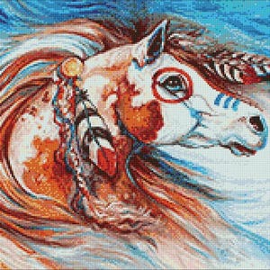 Diamond Painting Kit – Winter Thunder by Crafting Spark CS2563. Majestic Horse Diamond Painting. DIY Home Decor