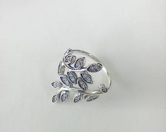 pandora ring sparkling leaves zirkon