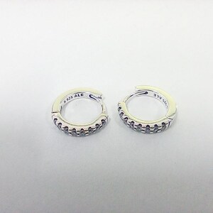 Pandora Sparkling Huggie Hoop Earrings Silver ale s925