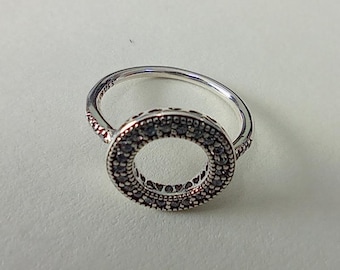 pandora sparkling halo silver ring s925