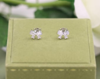 Bow S925 Sterling Silver Stud Earrings