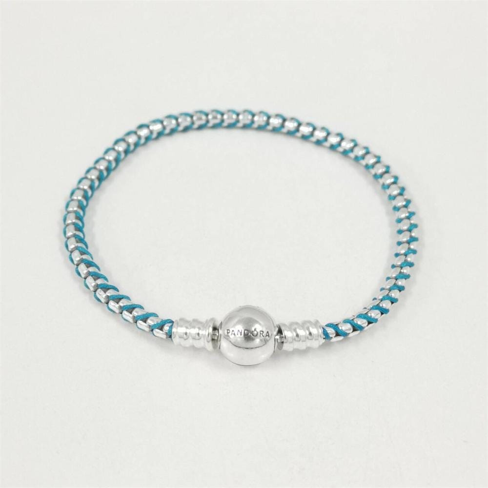 Pandora Blue Cord Snake Chain Bracelet - Etsy Canada