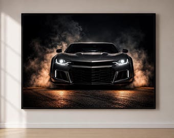 Plakat Camaro ZL1 | Grafika ścienna z amerykańskim muscle carem (pliki PDF i PNG)