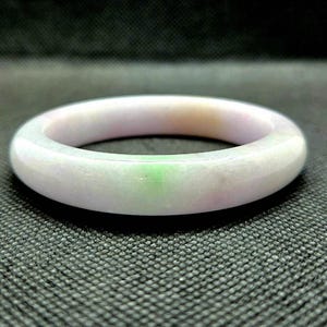 Tri-Coloured Jade Bangle | Purple | Green | Yellow | 55 mm | Grade A | Authenticity Certified