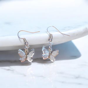 Silver Butterfly Earrings | Dainty Butterfly Jewellery | Spring Earrings | Gift for Her