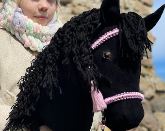 Handmade Black Hobby Horse – Stick Horse