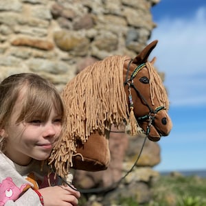 Handmade Hobby Horse | Stick Horse | Horse on a Stick | Custom Realistic Fabric Hobbyhorse | Soft Hobby Horse for Competition Play