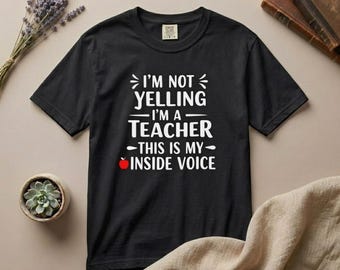 Camiseta divertida para profesores - Hablo en mayúsculas - Regalo divertido para educadores - Regalo para profesores - Camiseta de la vida de profesor