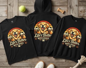Camiseta Golden Retriever, Sudadera para amantes de los perros, Sudadera con capucha de cachorro, Camiseta para mamás perrunas