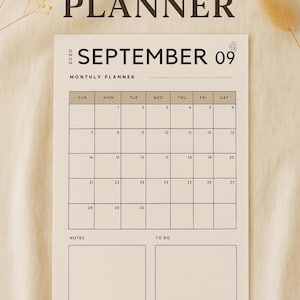 Printable Planner PDF | Daily, Weekly, Monthly & To-Do Pages | Undated Minimalist Digital Download | Aesthetic Organization