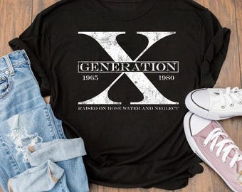 Gen X SVG Png, Generation X PNG Bundle, Retro Gen X Shirt, Raised On Hose Water And Neglect, Gift for Gen X, Snarky Sarcastic Png Digital