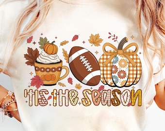 Tis The Season png, Retro fotbollskoquett-rosett png, Fotbollshöst-png, Fotbollsmatchdag, Hösthöst-png, Preppy höstfotboll-png