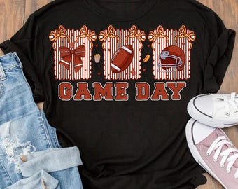 Coquette Football Png, Leopard Football PNG, Fall Football Shirt Png, Football Bow Shirt Png, Football Mom Png, Game Day Sublimation, Preppy