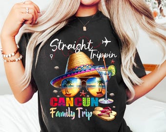 Cancun Vacation Svg Png, Straight Trippin Cancun Svg Png, Cancun Trip 2025 Svg, Cancun Family Vacation 2025 Png, Summer Png, Mexico Png