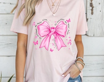 Pink Schleife Brustkrebs Bewusstsein SVG PNG: Coquette Shirt Design (digitaler Download