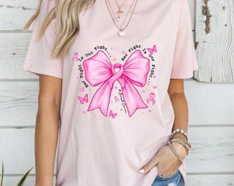 Pink Schleife Brustkrebs Bewusstsein SVG PNG: Shirt Design (digitaler Download)