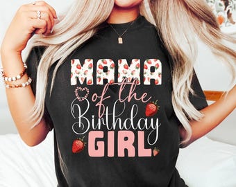 Mama of The Berry First Birthday Strawberry SVG: Mom Gift, Cricut & Silhouette (Digital Download)