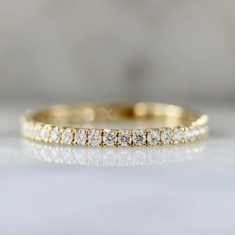 French Pave Diamond Rings - Etsy