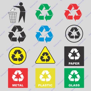 Recycling Symbol SVG-Dateien | Recycle Logo-Schnitt-Dateien | Recyclebare Logo-Dateien Recycling Logo Clip Art Recycling Vektor | Papierkorb-Symbol | empf