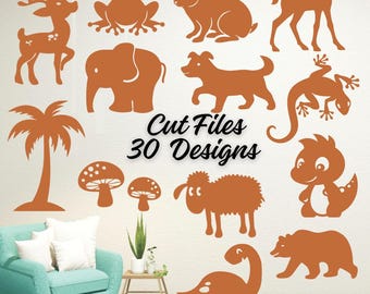 Laser Cut Animal Toy Bundle: Wooden Montessori SVG Files (Digital Download)