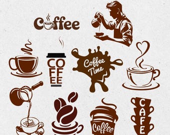 Paquete SVG "Hora del Café" / Decoración de cafetería cortada a láser (Descarga digital)