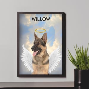 Pet Loss Memorial Gift, Custom Memorial Pet Portrait, Personalized Canvas Art for Deceased Pets, Pet Loss Tribute Gift, Portrait from Photo