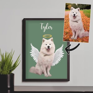 Custom Pet Loss Memorial Gift, Memorial Pet Portrait, Personalized Canvas Art for Deceased Pets, Pet Loss Tribute Gift, Portrait from Photo