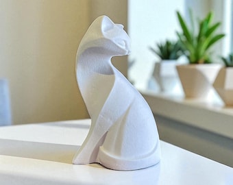 Minimalist Cat Sculpture- Home, Office Decore