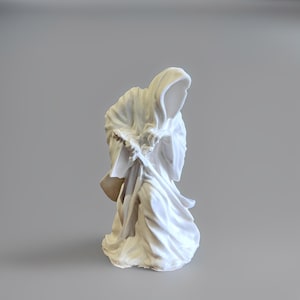 Handcrafted Ghost Figurine – Spooky Cute Stone Sculpture