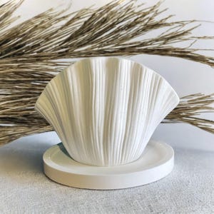 Oyster Shaped Vase- Oyster Sculpture- Home, Office Decor