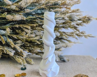 Snake Wrapped Column Sculpture- Home, Office Decor