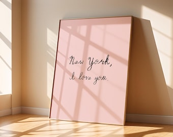 Impresión de arte digital vertical, obra de arte de Nueva York, decoración del hogar, regalo de boda, cocina, baño, dormitorio, guardería, estética de la costa este, cabaña, centro de Nueva York